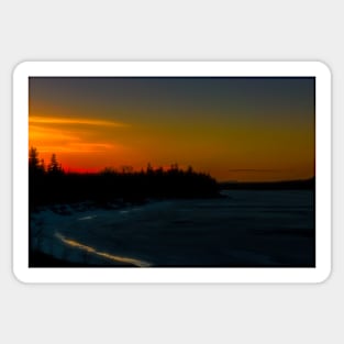 Sunset in Alberta Sticker